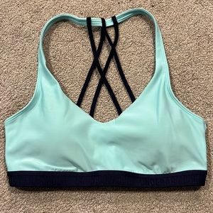 Teal and Navy Under Armour Sports Bra